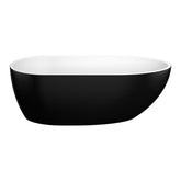 AVEDA Gloss Black and White Freestang Bathtub 1690mm